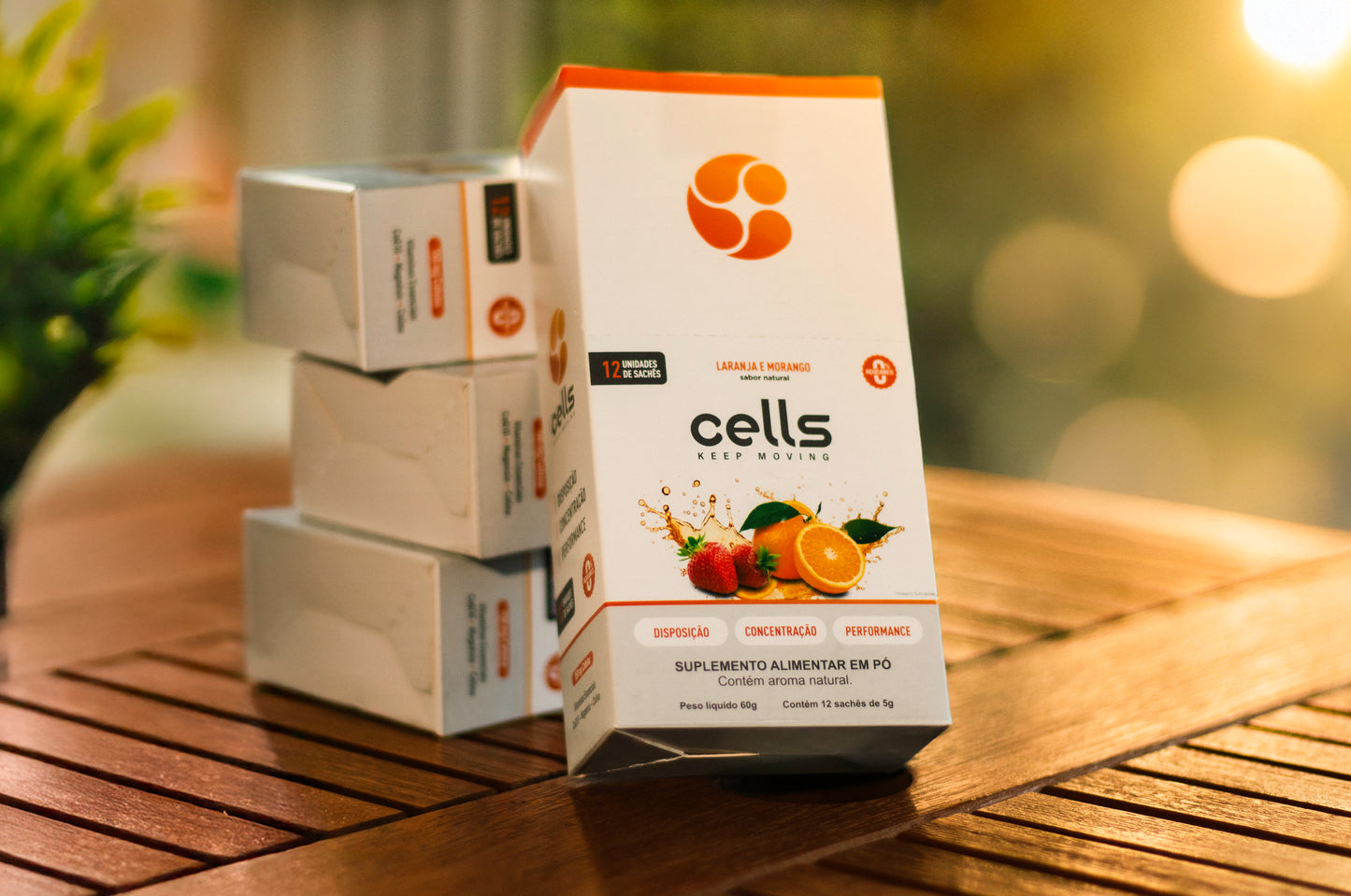 Cells em Sticks sabor Laranja & Morango